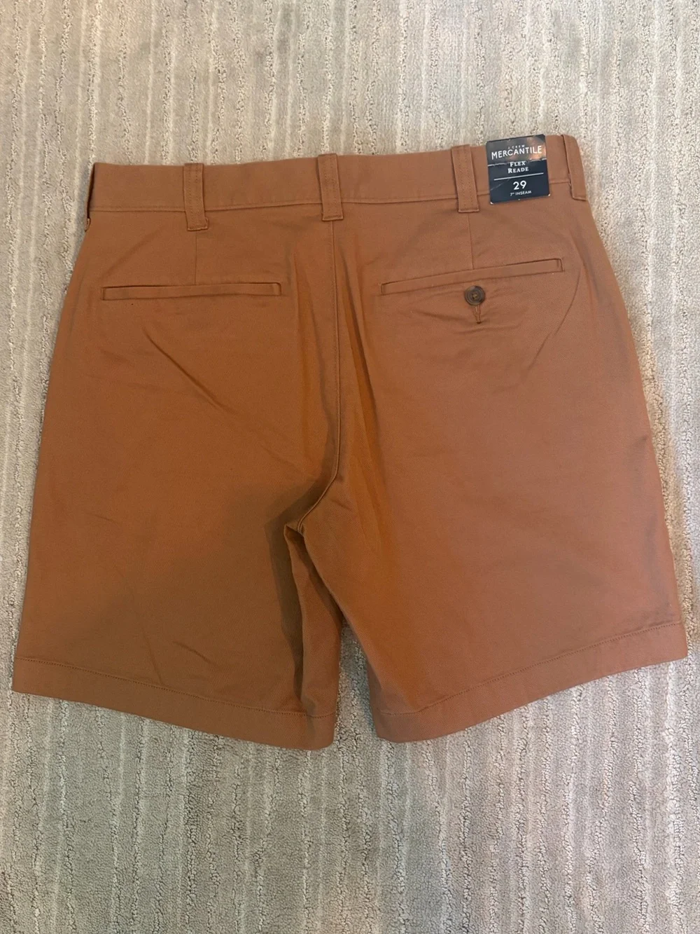 J. Crew Men’s Brown Flat Front Chino Shorts NWT